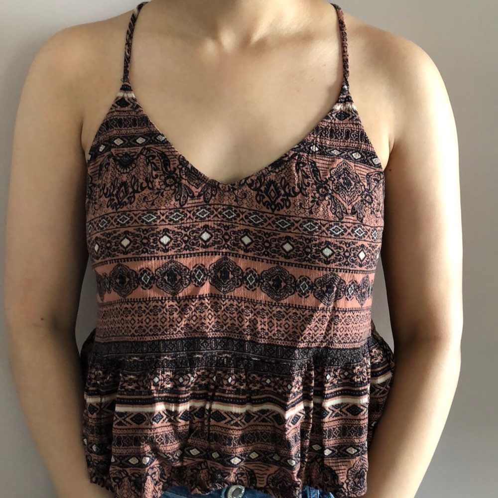 Geometric print tank top